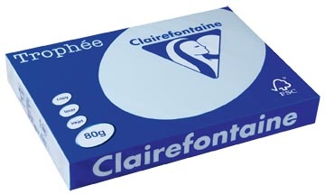 Clairefontaine Clairefontaine Trophée Pastel, gekleurd papier, A3, 80 g, 500 vel, azuurblauw