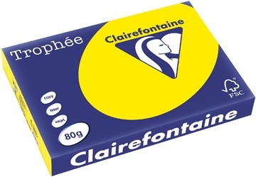 Clairefontaine Clairefontaine Trophée Intens, gekleurd papier, A3, 80 g, 500 vel, zonnegeel
