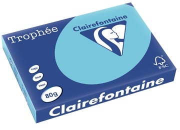 Clairefontaine Clairefontaine Trophée Pastel, gekleurd papier, A3, 80 g, 500 vel, helblauw