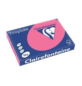 Clairefontaine Clairefontaine Trophée Intens, gekleurd papier, A3, 80 g, 500 vel, fuchsia