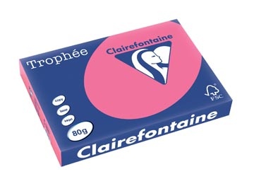 Clairefontaine Clairefontaine Trophée Intens, gekleurd papier, A3, 80 g, 500 vel, fuchsia
