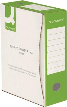 Q-CONNECT Q-CONNECT archiefdoos, A4, rug 10 cm, in karton van 400 g/m², wit-groen
