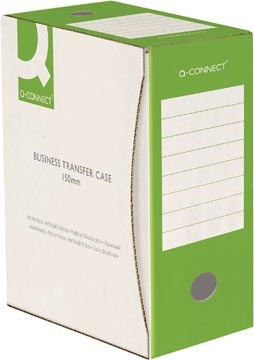 Q-CONNECT Q-CONNECT archiefdoos, A4, rug 15 cm, in karton van 400 g/m², wit-groen