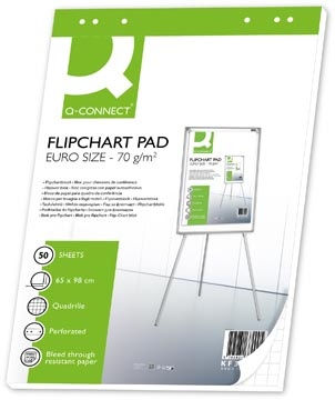 Q-CONNECT Q-CONNECT flip-overblok, ft 65 x 98 cm, 70 g/m², geruit, 50 vel