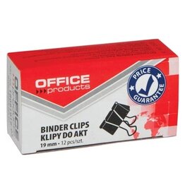 Office Products OFFICE products foldbackclip, zwart, 19 mm, doosje van 12 stuks