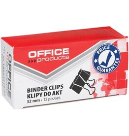 Office Products OFFICE products foldbackclip, zwart, 32 mm, doosje van 12 stuks