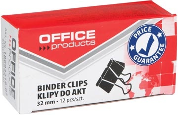 Office Products OFFICE products foldbackclip, zwart, 32 mm, doosje van 12 stuks