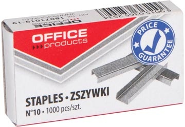 Office Products OFFICE products nietjes n° 10, verzinkt, doosje van 1000 stuks