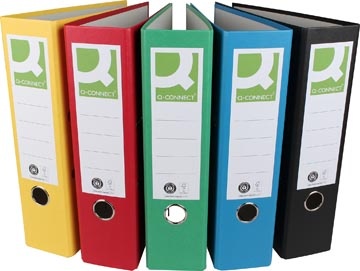 Q-CONNECT Q-CONNECT ordner, voor ft A4, uit Recycolor papier, rug van 8 cm, geassorteerde kleuren