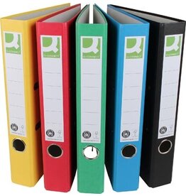 Q-CONNECT Q-CONNECT ordner, voor ft A4, uit Recycolor papier, rug van 5 cm, geassorteerde kleuren