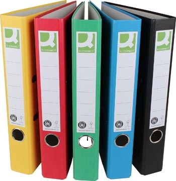 Q-CONNECT Q-CONNECT ordner, voor ft A4, uit Recycolor papier, rug van 5 cm, geassorteerde kleuren