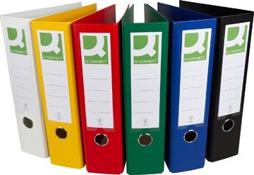 Q-CONNECT Q-CONNECT ordner, voor ft A4, volledig uit PP, rug van 8 cm, geassorteerde kleuren