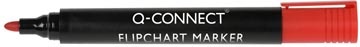 Q-CONNECT Q-CONNECT flipchartmarker, 2-3 mm, ronde punt, met clip, rood