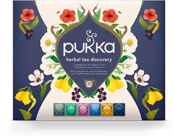 Pukka Pukka thee bio discovery box, geassorteerde smaken, doos van 30 stuks