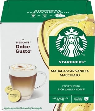 Starbucks Nescafé Dolce Gusto koffiecapsules Starbucks, vanille machiatto, pak van 12 stuks