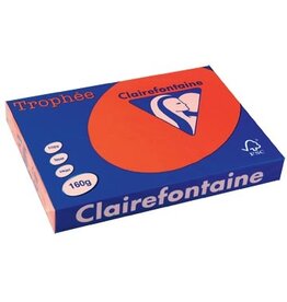 Clairefontaine Clairefontaine Trophée Intens, gekleurd papier, A3, 160 g, 250 vel, koraalrood