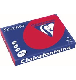 Clairefontaine Clairefontaine Trophée Intens, gekleurd papier, A3, 160 g, 250 vel, kersenrood
