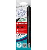Stabilo STABILO dr!ver fineliner, fijne punt, geassorteerde kleuren, blister van 4 stuks
