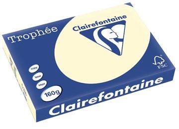 Clairefontaine Clairefontaine Trophée Pastel, gekleurd papier, A3, 160 g, 250 vel, crème