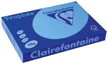 Clairefontaine Clairefontaine Trophée Intens, gekleurd papier, A3, 160 g, 250 vel, koningsblauw