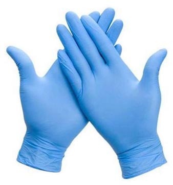 Handschoenen uit nitril, small, blauw, pak van 100 stuks