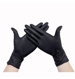 Handschoenen uit nitril, large, zwart, pak van 100 stuks
