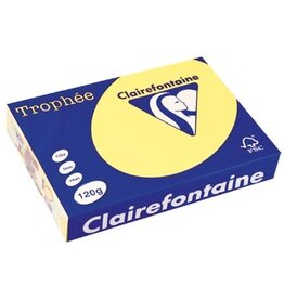 Clairefontaine Clairefontaine Trophée Pastel, gekleurd papier, A4, 120 g, 250 vel, citroengeel