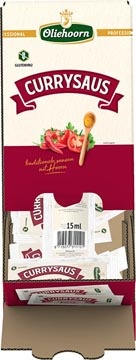 Oliehoorn Oliehoorn Currysaus, doos van 150 zakjes van 15 ml