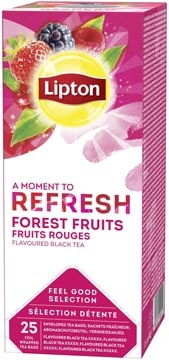 Lipton Tea Company Lipton thee Feel Good Selection, Zwarte thee bosvruchten, doos van 25 zakjes