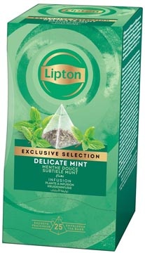 Lipton Tea Company Lipton thee Exclusive Selection, subtiele munt, doos van 25 zakjes