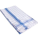 Merkloos Handdoek Adalynne, ft 50 x 70 cm, geruit, blauw, pak van 3 stuks