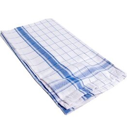 Merkloos Handdoek Adalynne, ft 50 x 70 cm, geruit, blauw, pak van 3 stuks