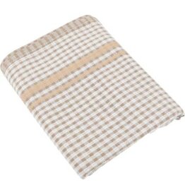 Merkloos Handdoek, ft 50 x 70 cm, gewafeld, beige, pak van 3 stuks