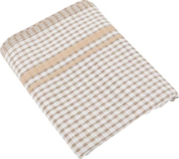 Merkloos Handdoek, ft 50 x 70 cm, gewafeld, beige, pak van 3 stuks