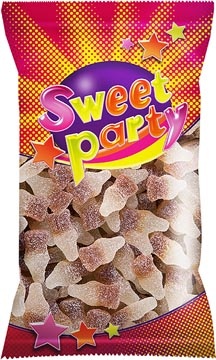 Sweet party Sweet Party zure cola flesjes, zakje van 75 g