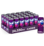 Fanta Fanta Cassis frisdrank, sleek blik van 33 cl, pak van 24 stuks