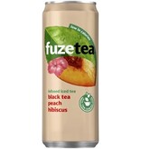 Fuze tea Fuze Tea frisdrank, niet-bruisend, sleek blik van 33 cl, pak van 24 stuks, perzik hibiscus