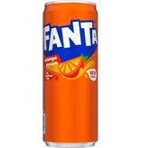 Fanta Fanta Orange frisdrank, sleek blik van 25 cl, pak van 24 stuks.
