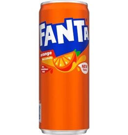 Fanta Fanta Orange frisdrank, sleek blik van 25 cl, pak van 24 stuks.