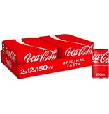 Coca-Cola frisdrank, mini blik van 15 cl, pak van 24 stuks
