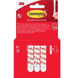 Command Command kleefstrips, medium, wit, blister van 8 stuks