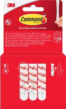 Command Command kleefstrips, medium, wit, blister van 8 stuks