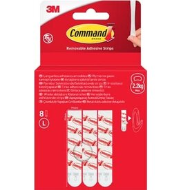 Command Command kleefstrips, large, wit, blister van 8 stuks