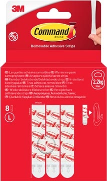 Command Command kleefstrips, large, wit, blister van 8 stuks