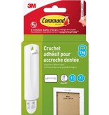Command Command fotolijststrip voor haak met zaagtanden, draagvermogen 2 kg, wit, blisterverpakking