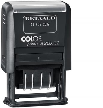 Colop Bl Datumst. Met Tekst Betaald 1 STUK