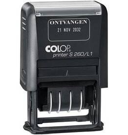 Colop Colop tekststempel Printer S260/L1, met datum en ONTVANGEN