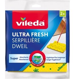 Vileda Vileda dweil Ultra fresh, ft 50 x 60 cm, geel, pak van 2 stuks