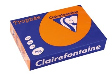 Clairefontaine Clairefontaine Trophée Intens, gekleurd papier, A4, 80 g, 500 vel, feloranje