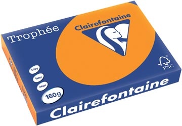 Clairefontaine Clairefontaine Trophée Intens, gekleurd papier, A3, 160 g, 250 vel, feloranje